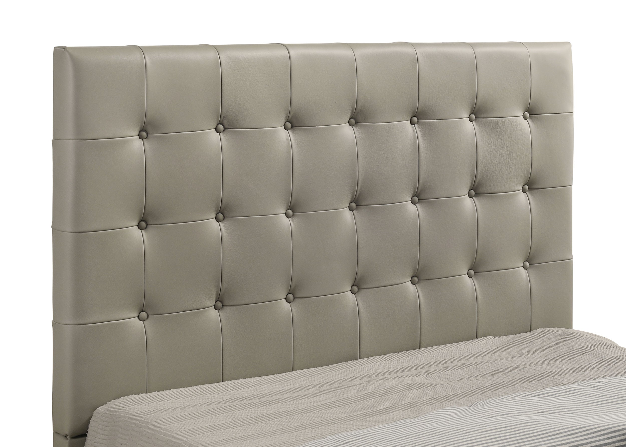 Medley Genuine Leather Queen Panel Platform Bed Tan — view 7