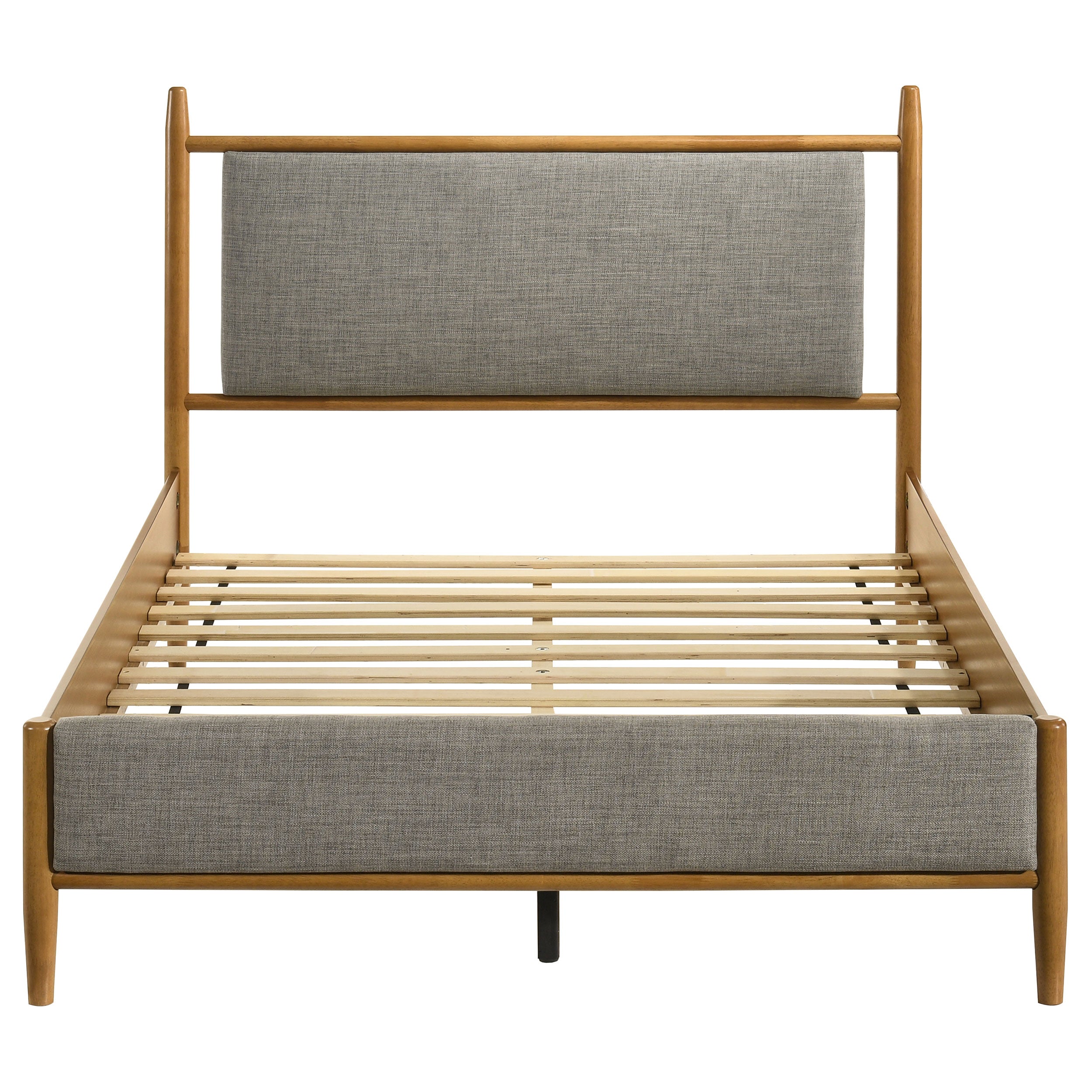 Mason 46-inch Full Panel Platform Bed Grey and Light Brown — view 4