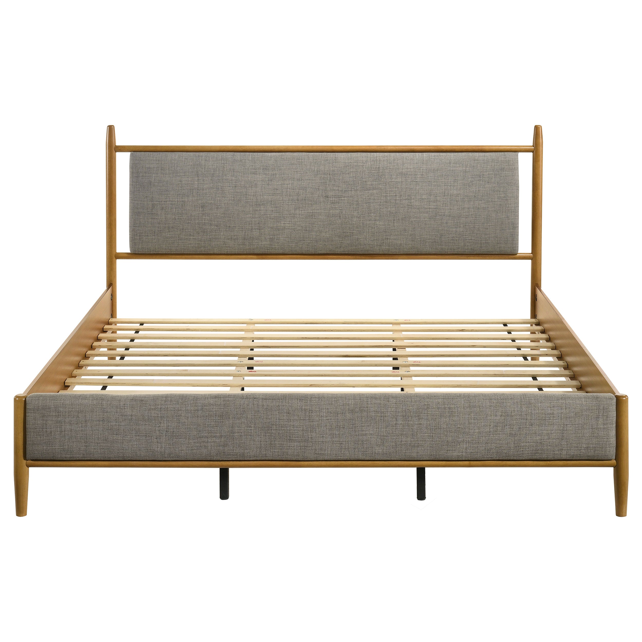 Mason 46-inch Eastern King Panel Platform Bed Light Brown — view 4