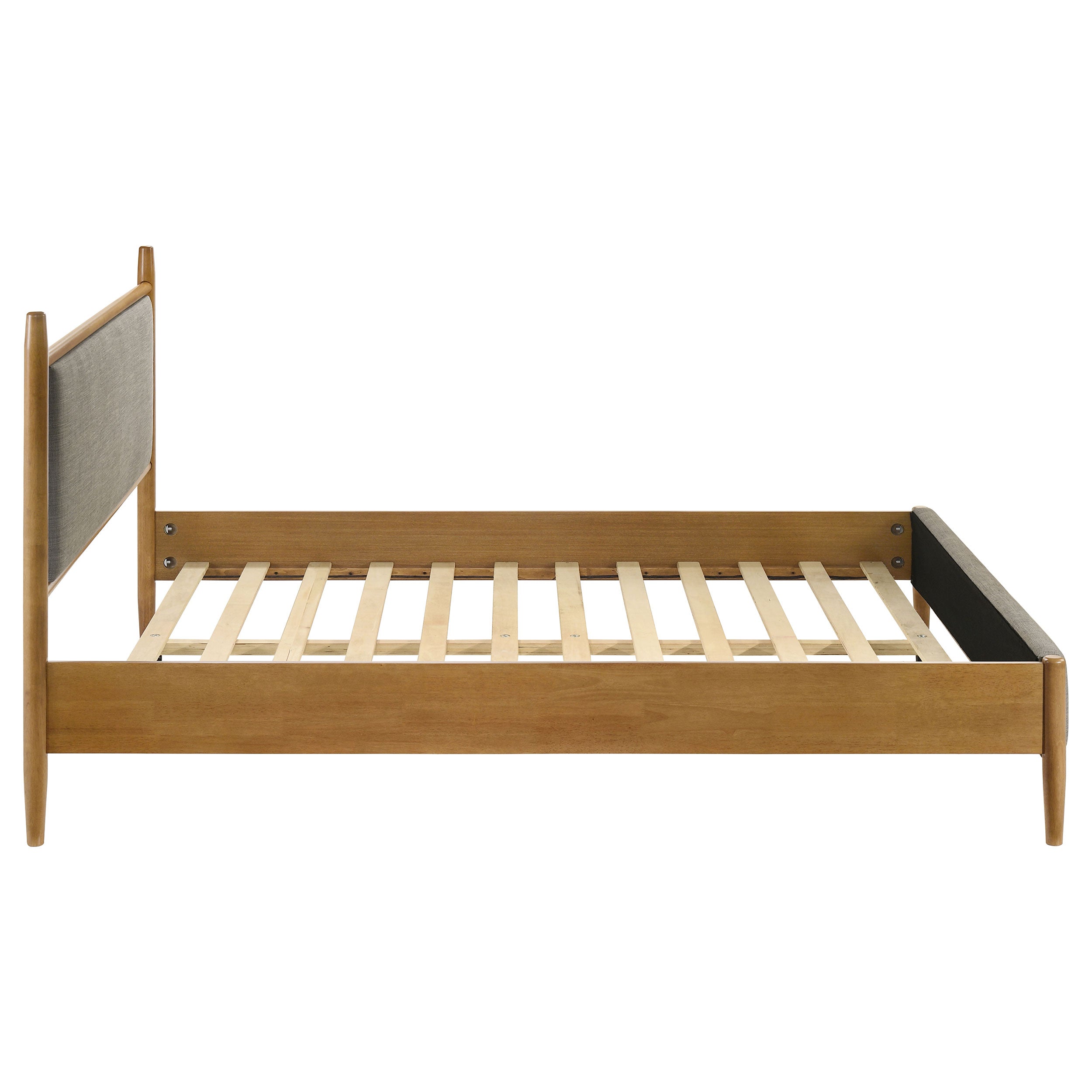 Mason 46-inch Queen Panel Platform Bed Grey and Light Brown — view 6