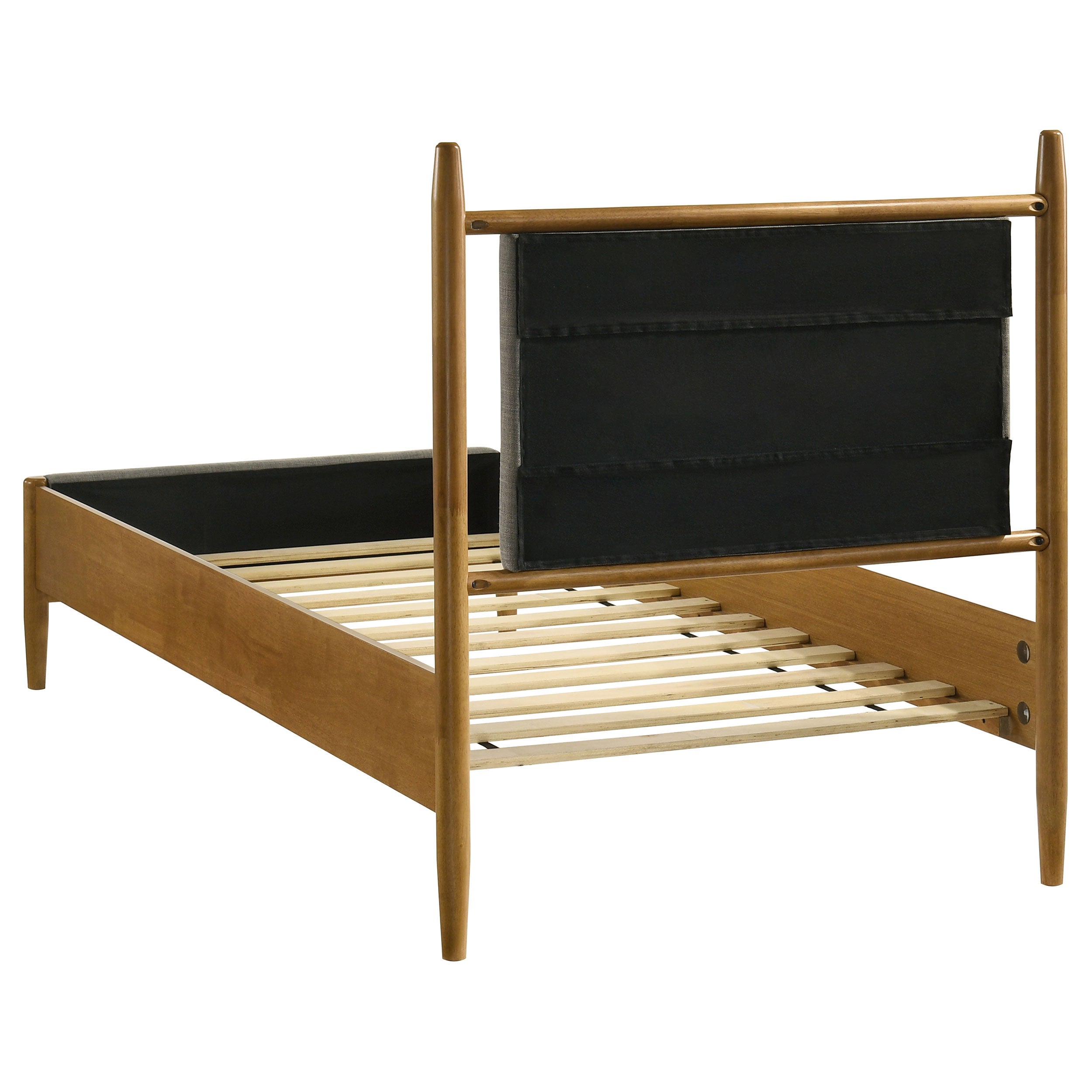 Mason 46-inch Twin Panel Platform Bed Grey and Light Brown — view 5