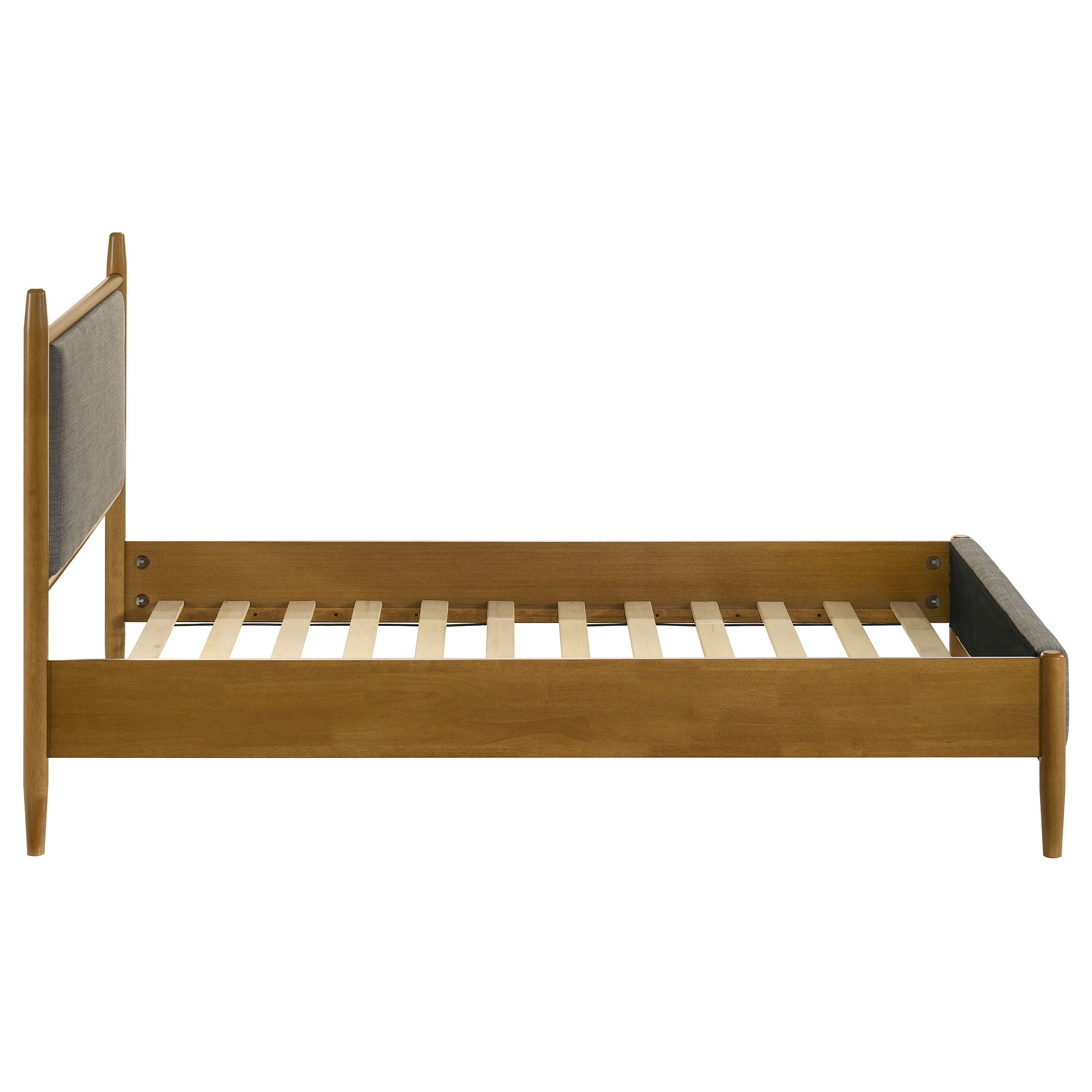 Mason 46-inch Twin Panel Platform Bed Grey and Light Brown — view 6