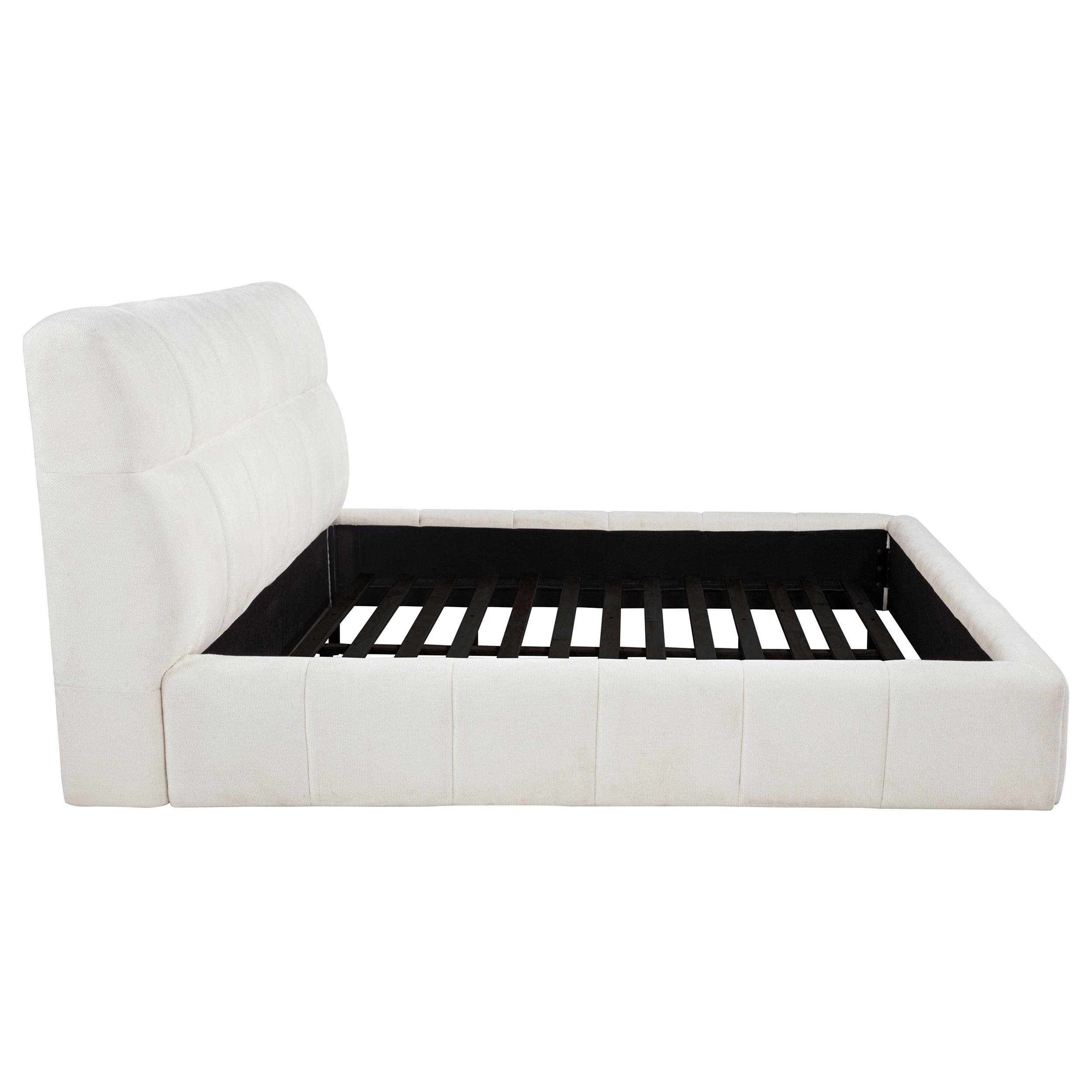 Nollet 48-inch Upholstered Eastern King Platform Bed Cream — view 6
