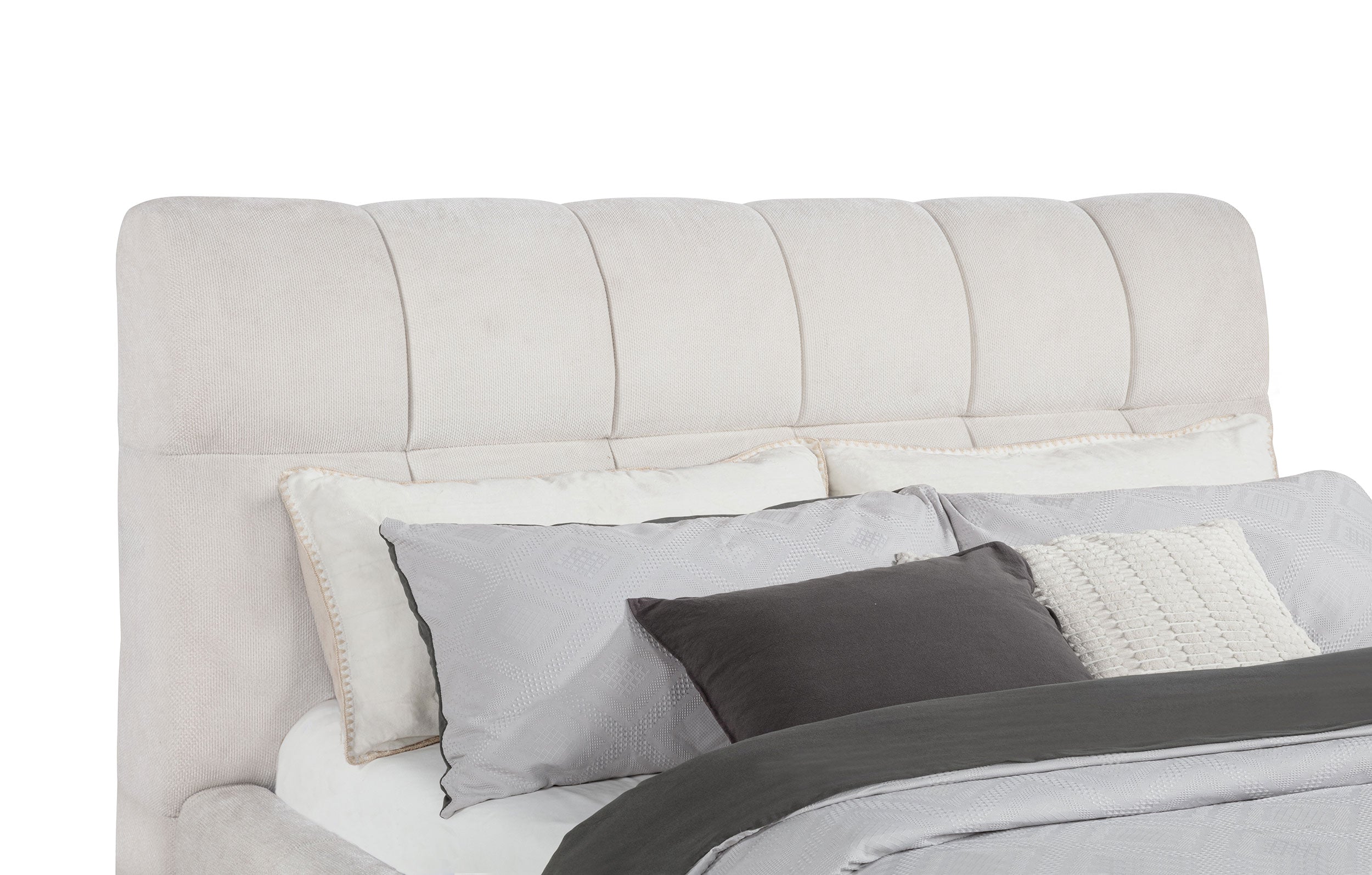Nollet 48-inch Upholstered California King Platform Bed Cream — view 7