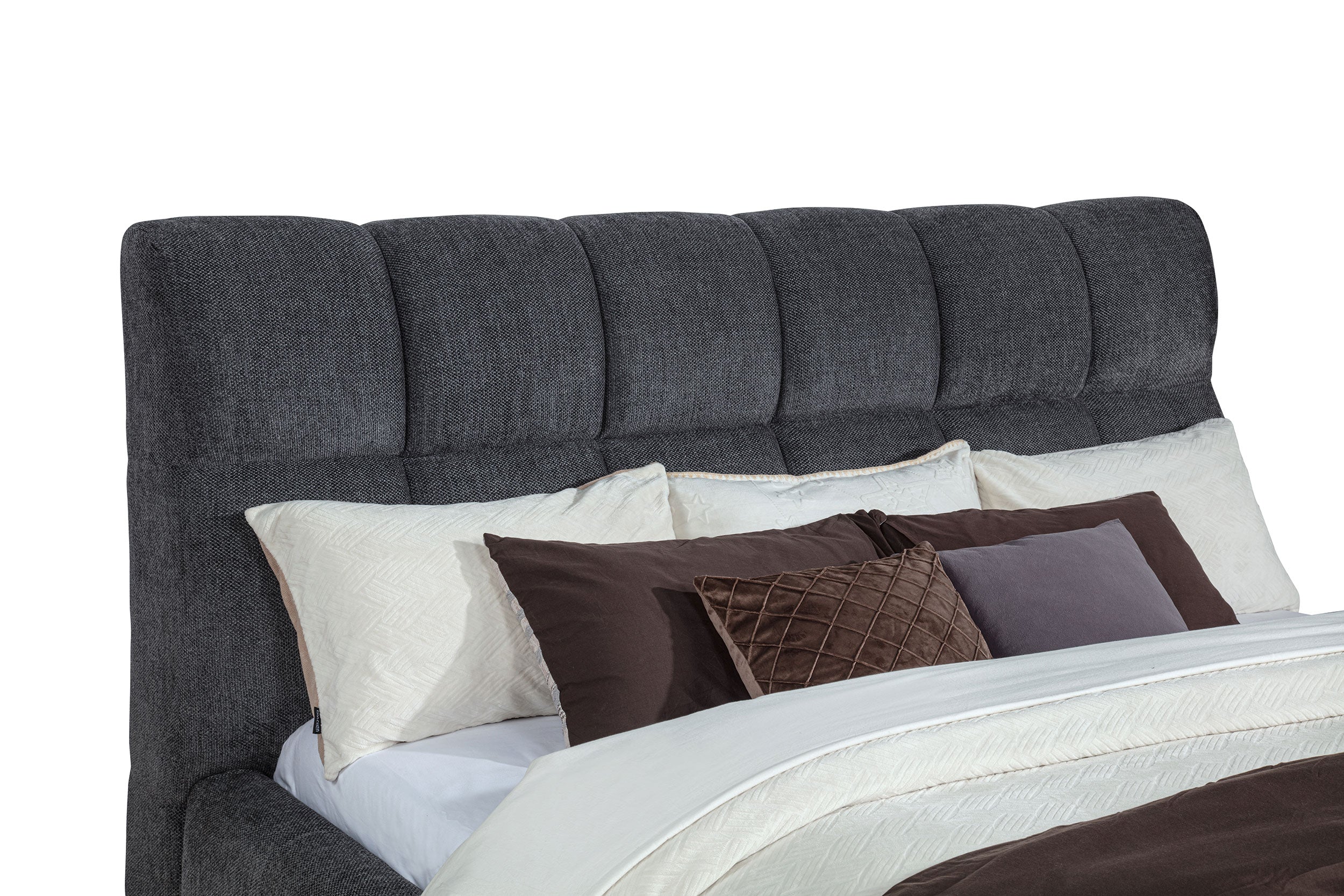 Nollet 48-inch Upholstered Eastern King Platform Bed Grey — view 7