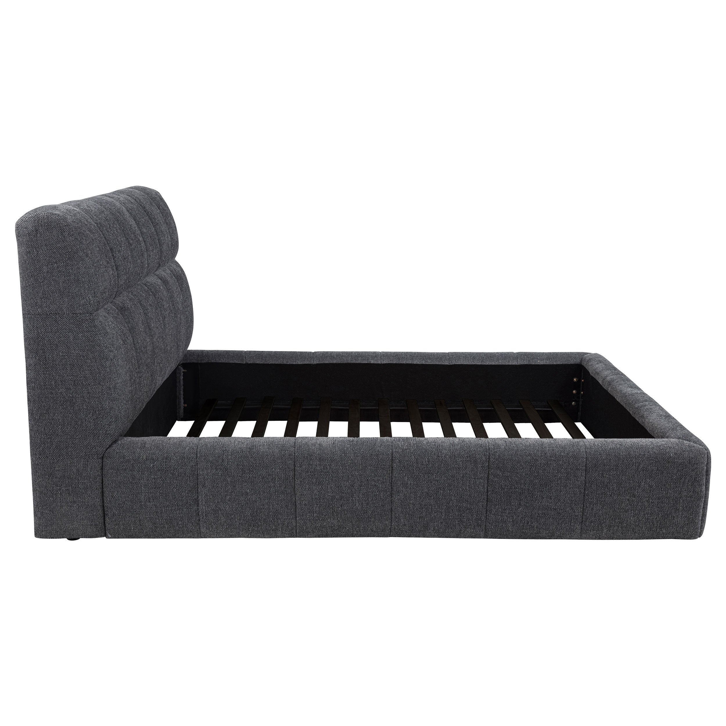 Nollet 48-inch Upholstered Queen Panel Platform Bed Grey — view 6