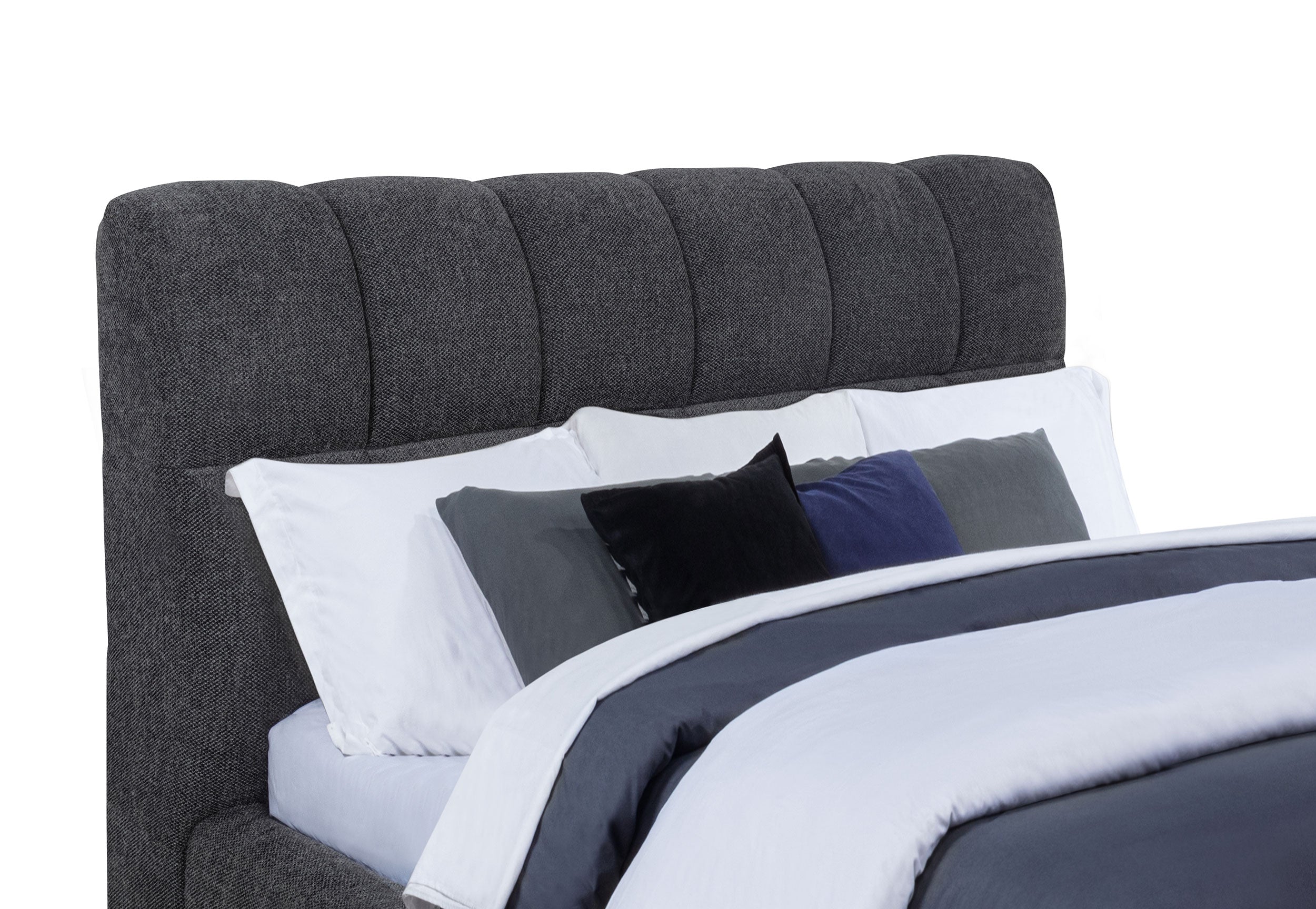 Nollet 48-inch Upholstered Queen Panel Platform Bed Grey — view 7