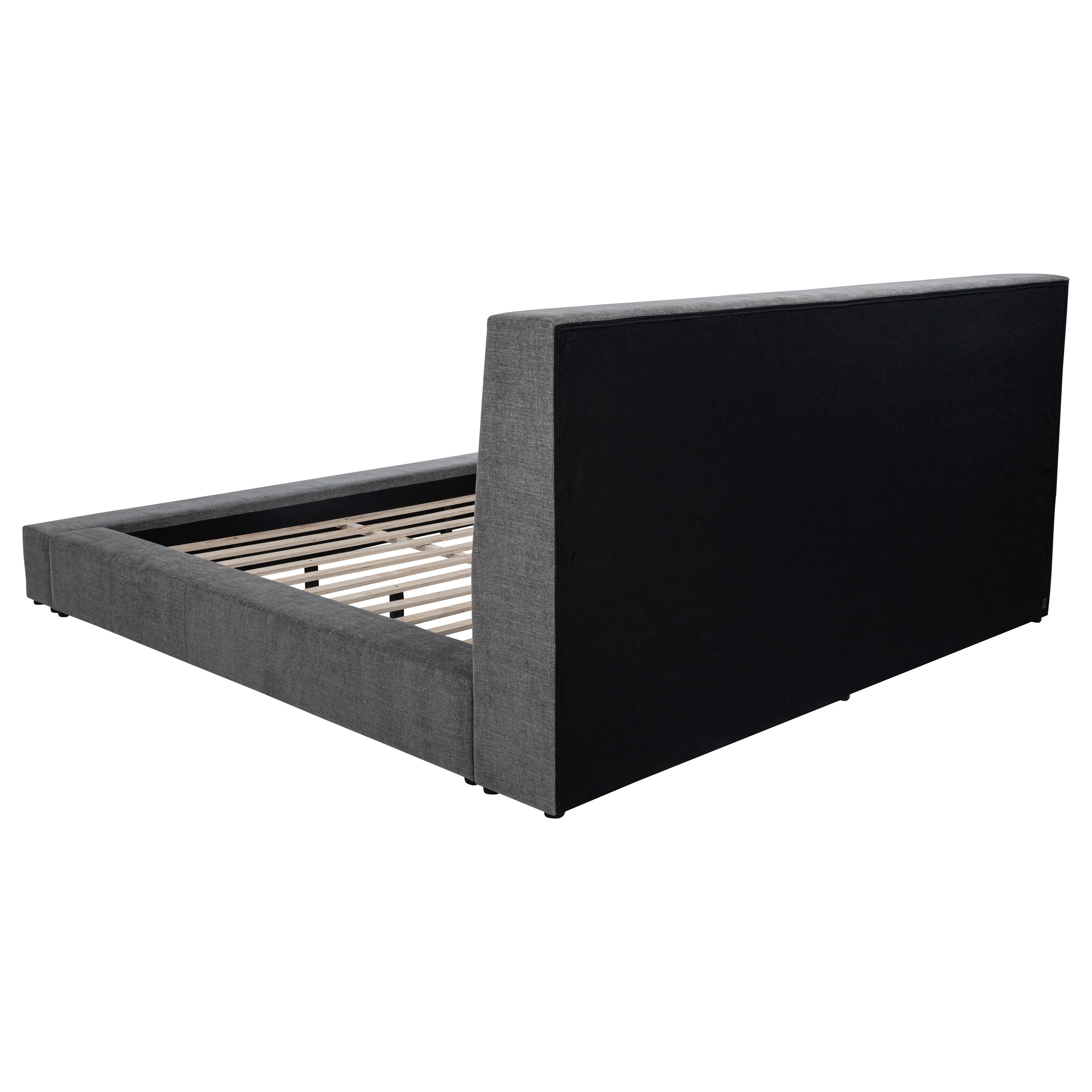 Dreux Upholstered California King Panel Platform Bed Grey — view 7