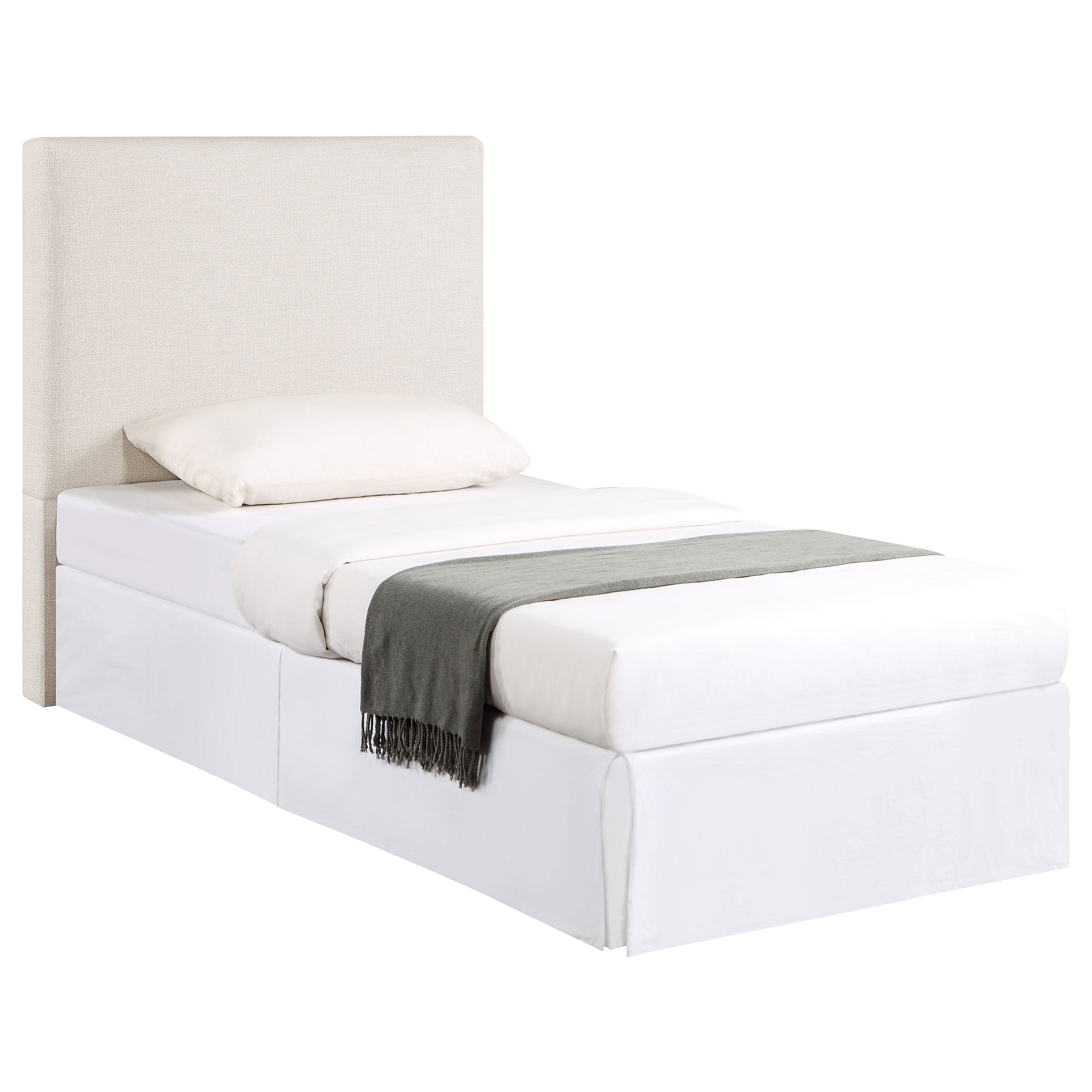 Pirro Upholstered Twin Panel Headboard Sand — view 1