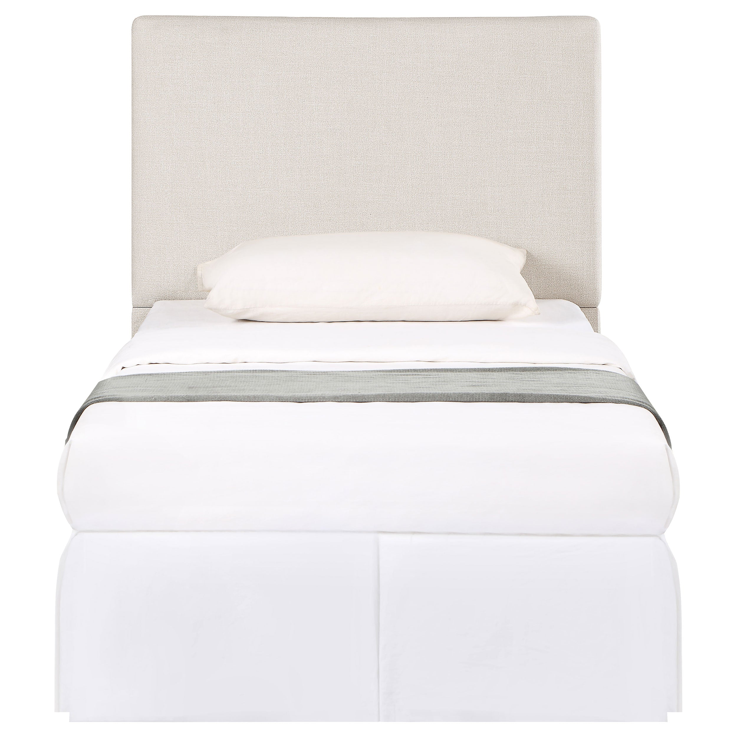 Pirro Upholstered Twin Panel Headboard Sand — view 3