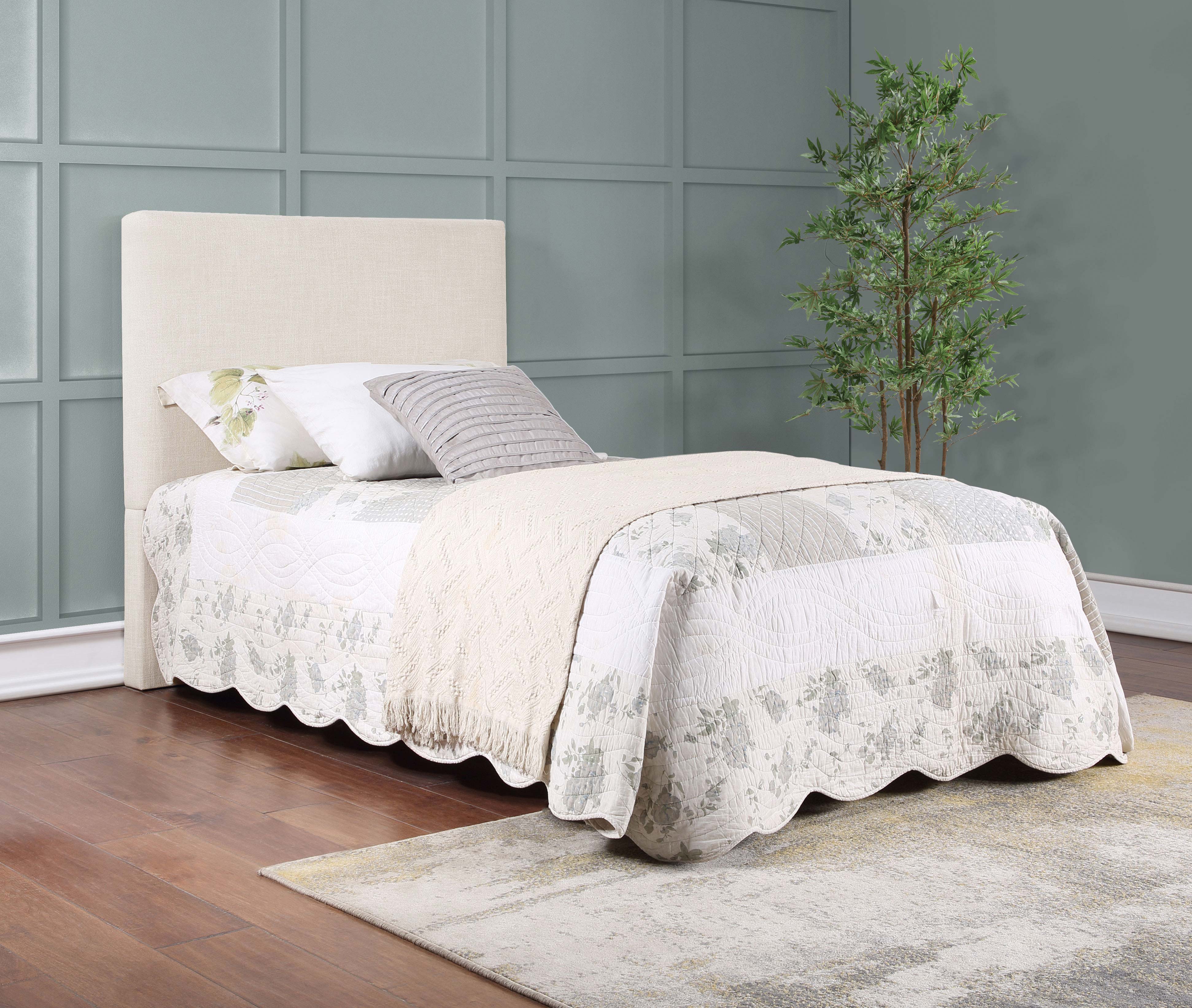 Pirro Upholstered Twin Panel Headboard Sand — view 10