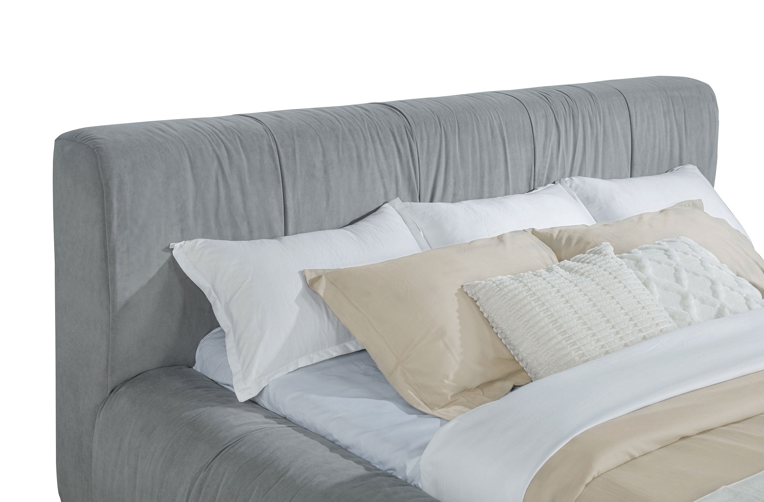 Wilshire Upholstered Eastern King Platform Bed Grey — view 7