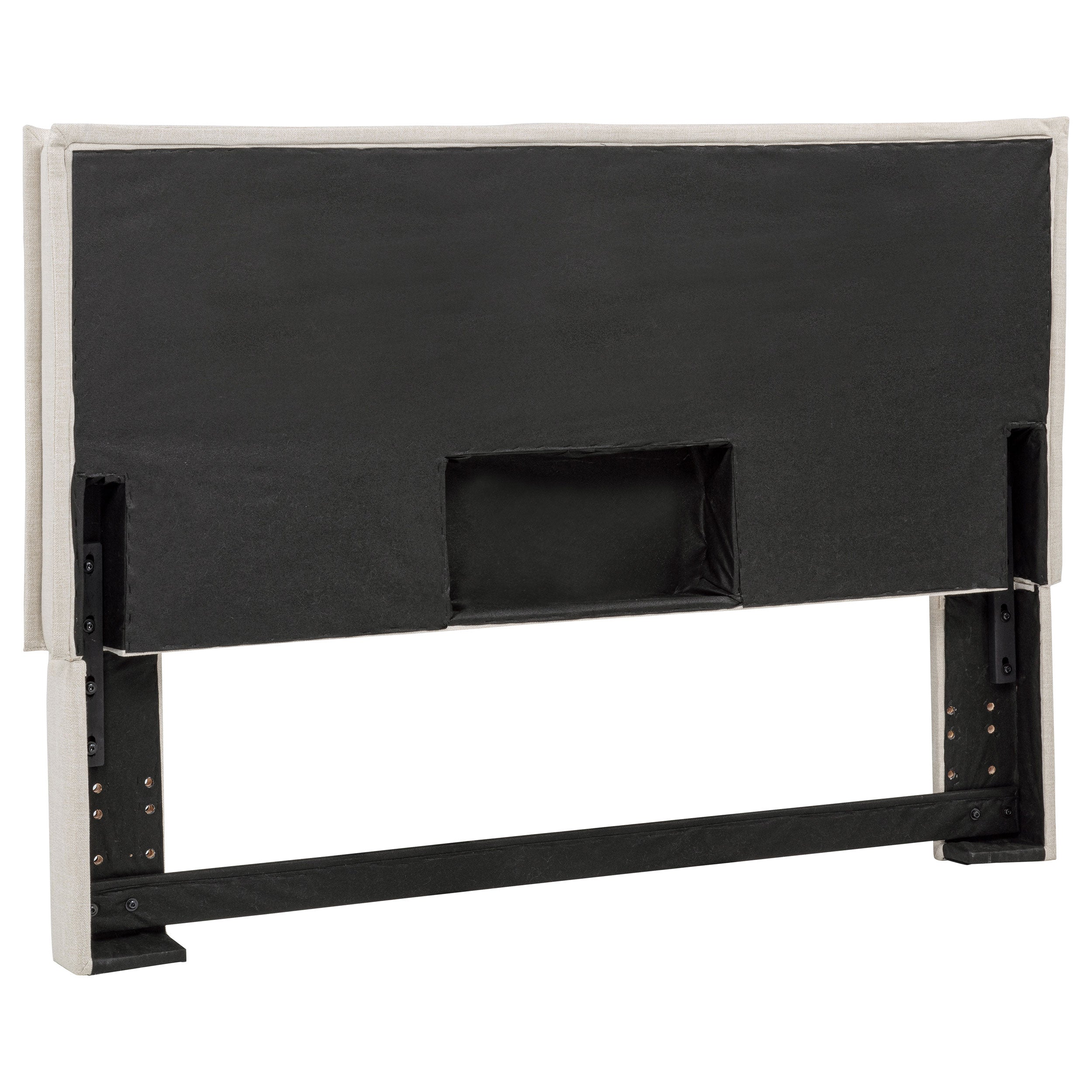 Izzy Upholstered Queen or Full Panel Headboard Sand — view 4