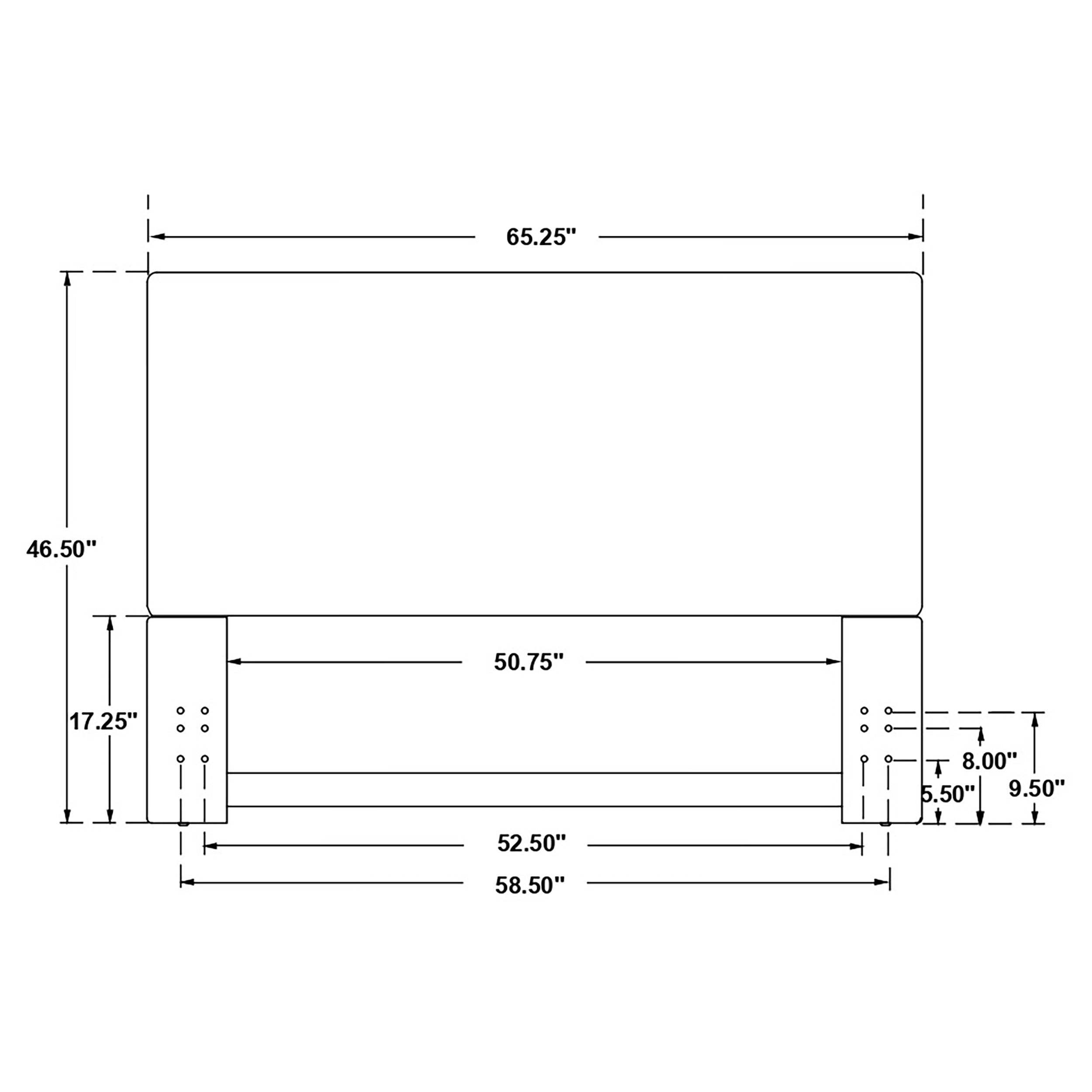 Izzy Upholstered Queen or Full Panel Headboard Sand — view 8