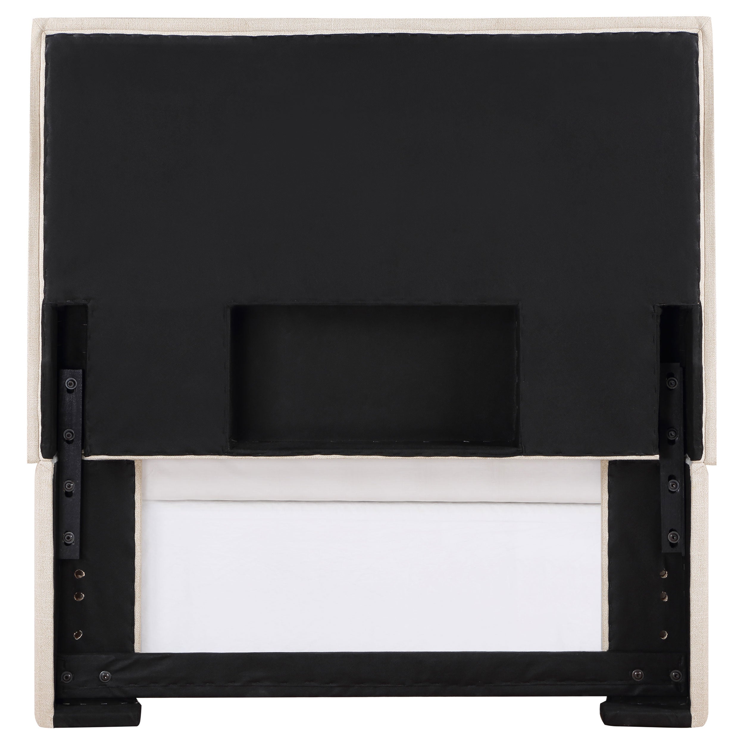 Izzy Upholstered Twin Panel Headboard Sand — view 5
