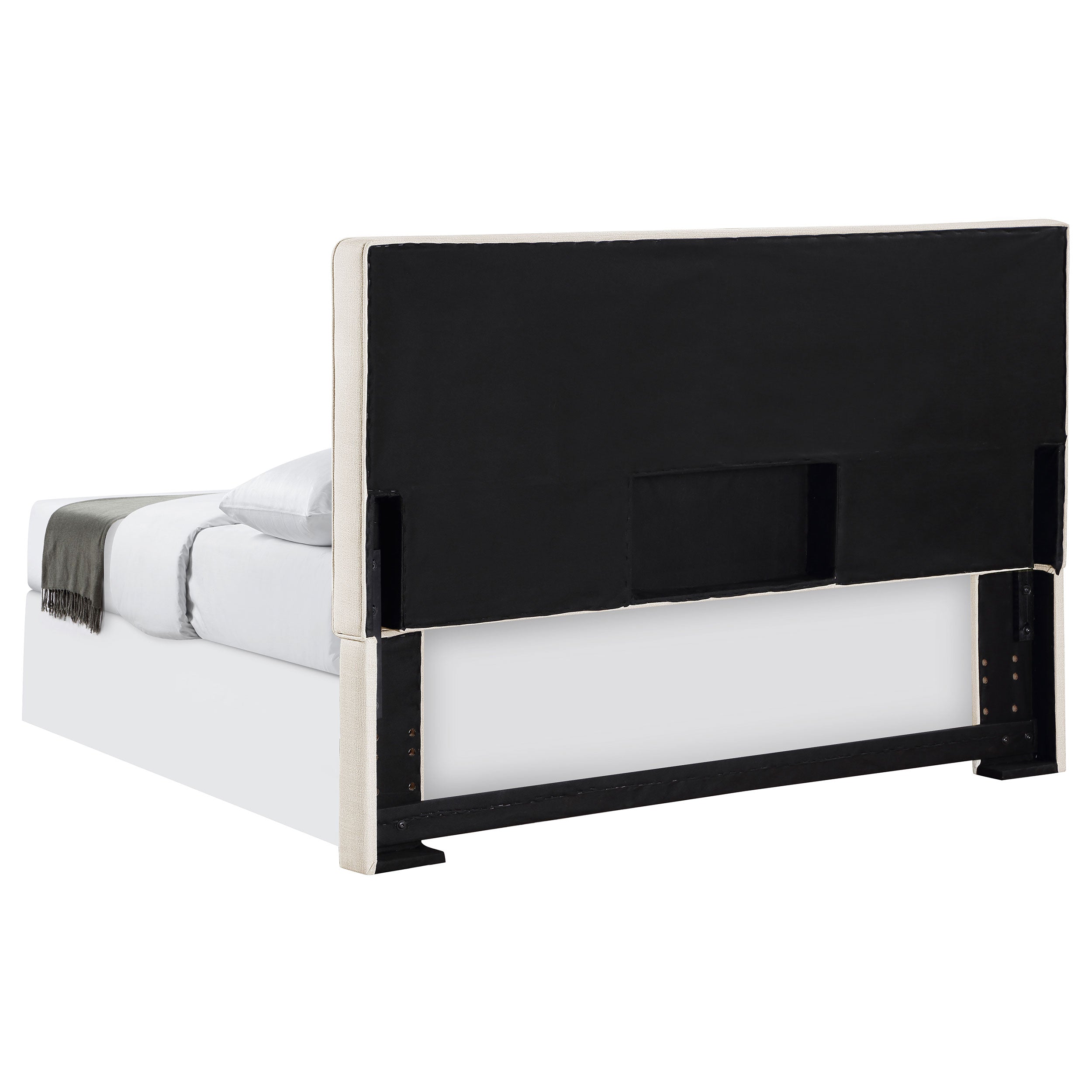Kosmo Upholstered Queen or Full Panel Headboard Sand — view 4