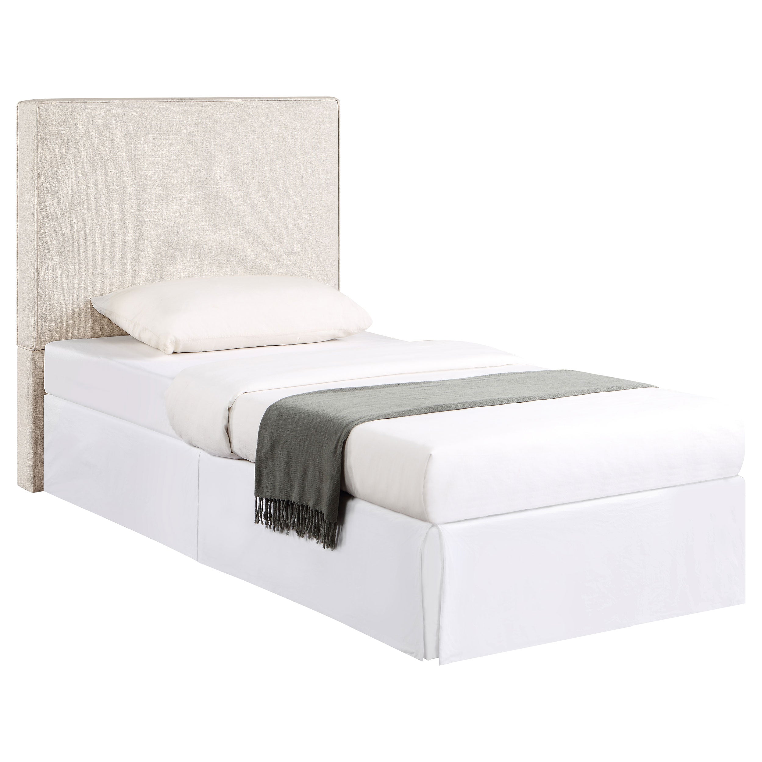 Kosmo Upholstered Twin Panel Headboard Sand — view 1