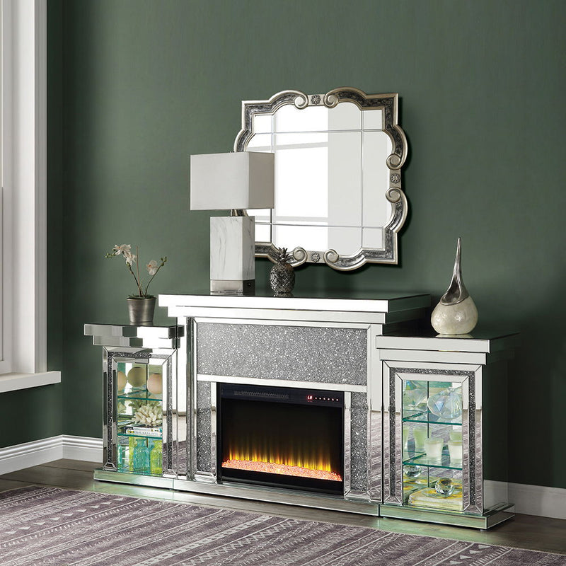 Noralie - Fireplace - Mirrored - Wood - Atlantic Fine Furniture Inc