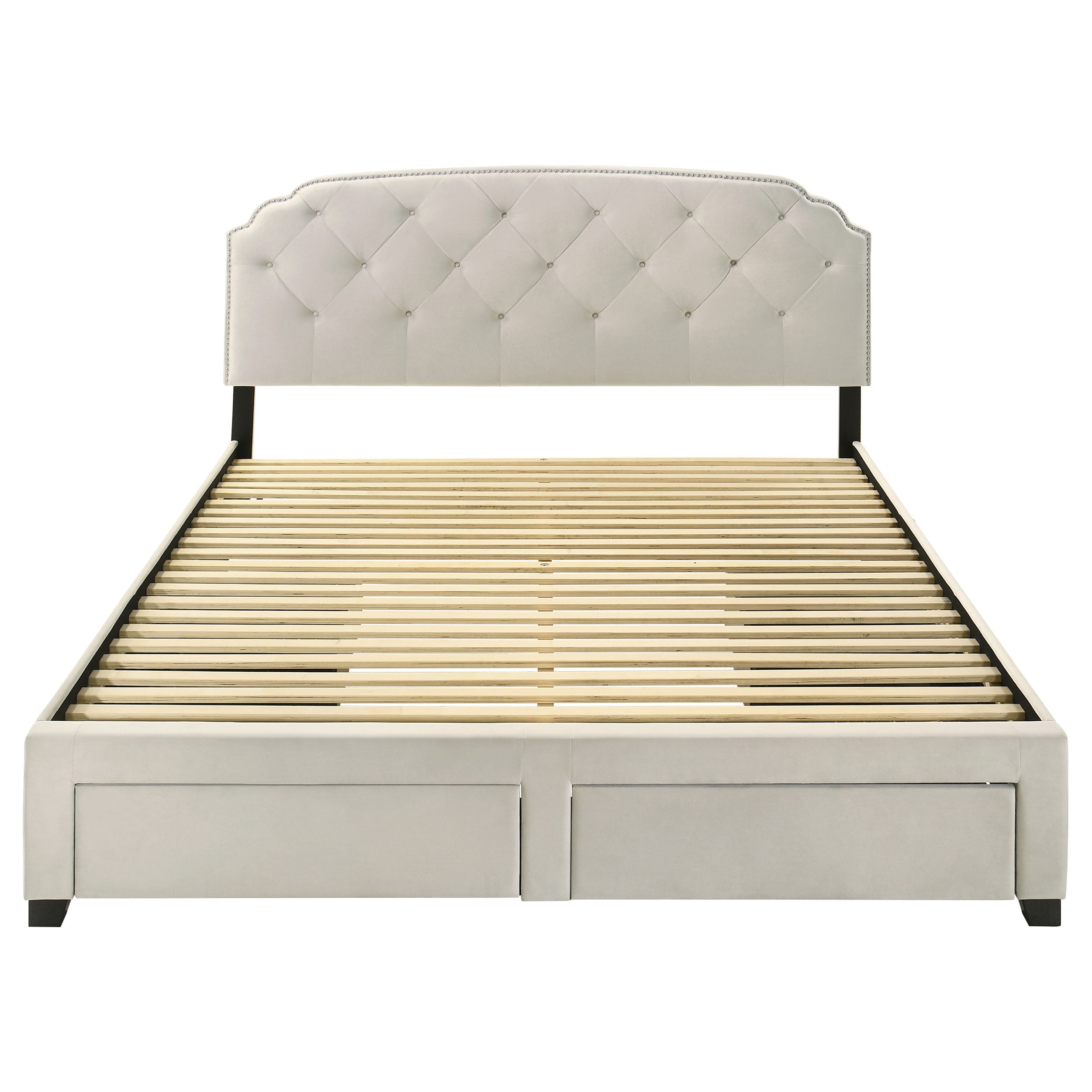 Marianna 4-drawer Upholstered Eastern King Storage Bed Cream — view 7