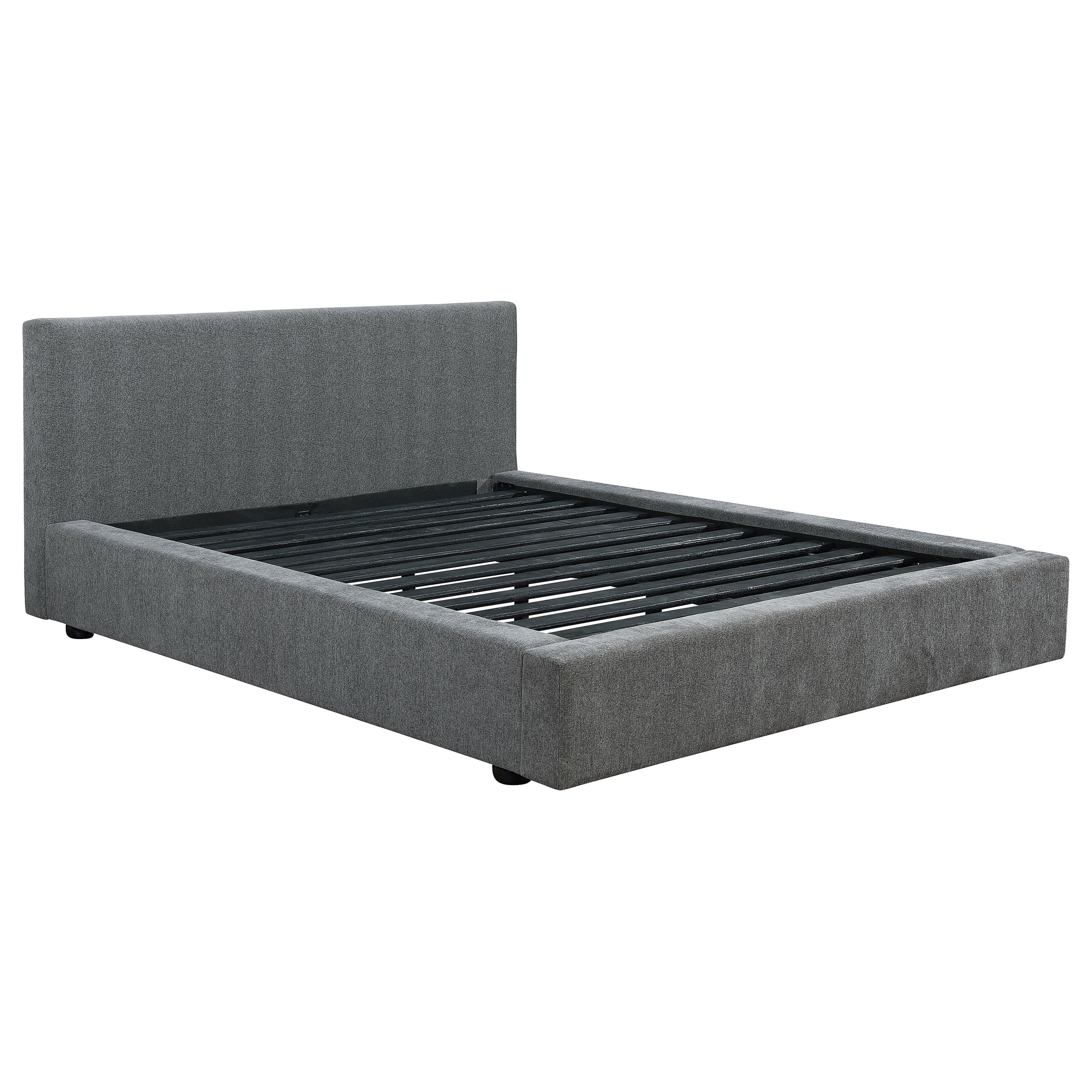 Gregory Upholstered Queen Panel Bed Graphite — view 1