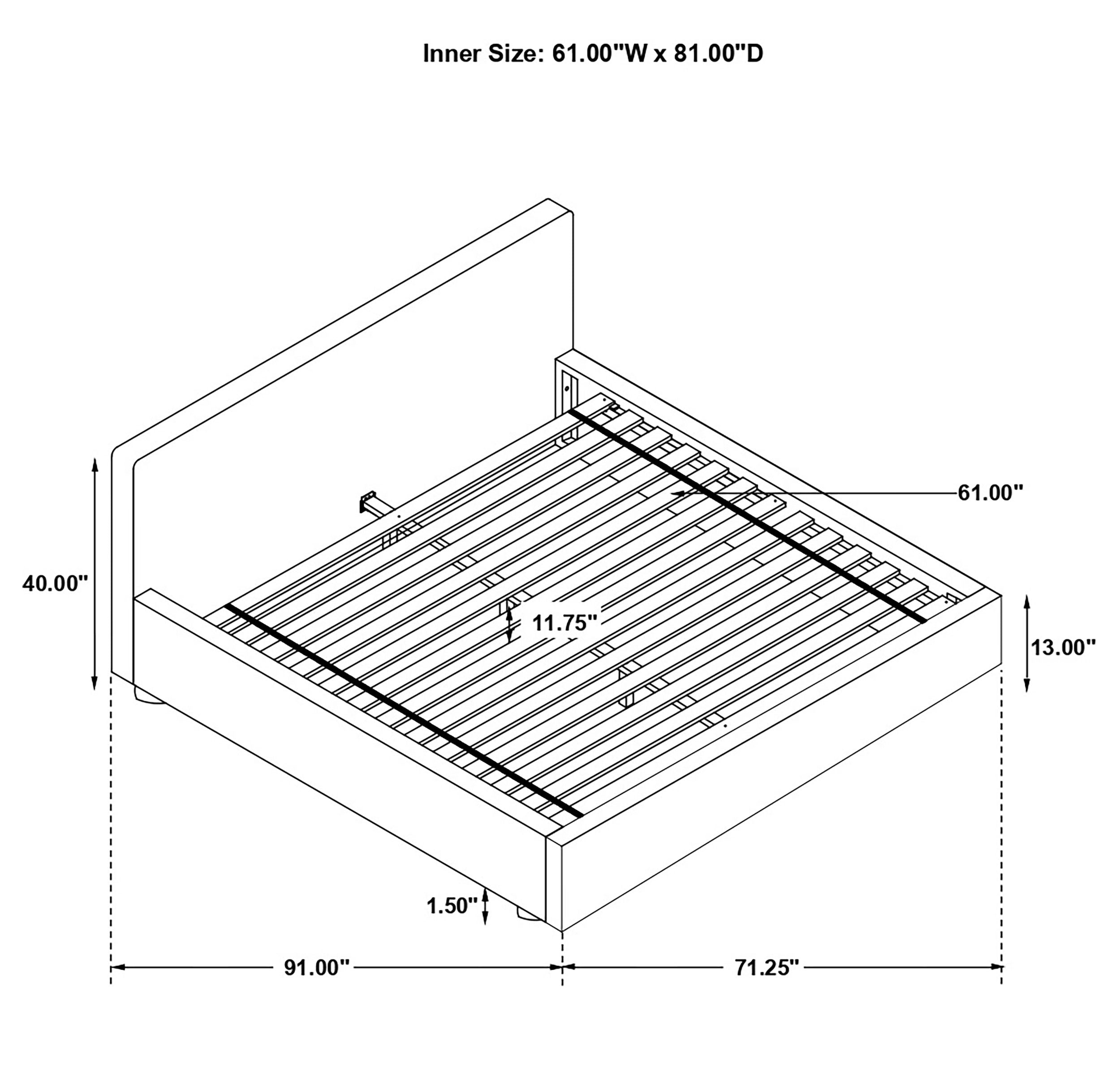 Gregory Upholstered Queen Panel Bed Graphite — view 10