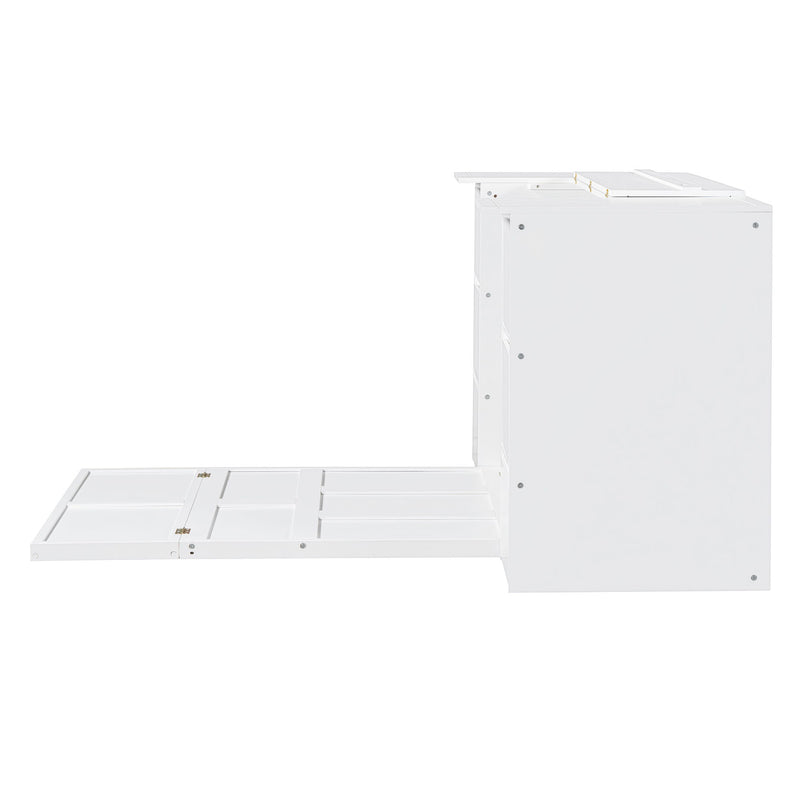 Murphy Bed With Drawers, Cabinets, And USB Ports