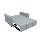 Compact Loveseat With Trundle Sleeper And Storage Pocket - Gray