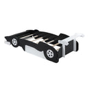 Race Car-Shaped Platform Bed With Wheels