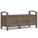 Lev - Entryway Storage Bench - Smoky Brown