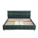 Modern Platform Bed Frame With Thick Chenille Fabric