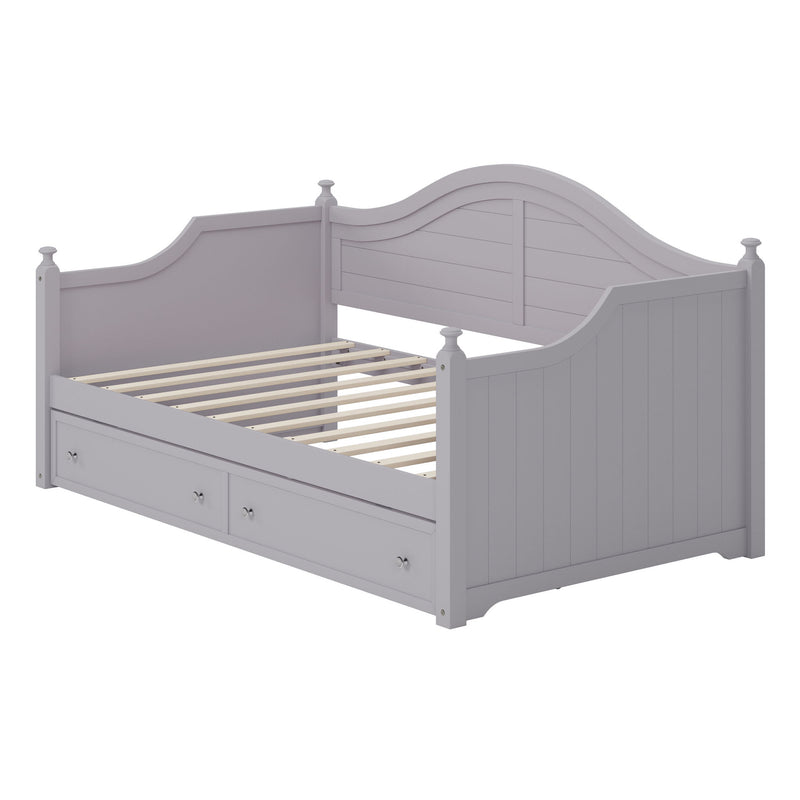 Daybed With 2 Storage Drawers, Sofa Bed With Handrail For Living Room Bedroom