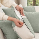 Modern Oversized Round Barrel Accent Chair With Ottoman