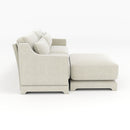 Stylish Sofa With Ottoman And Lumbar Pillows, Ergonomic Design