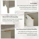 Buffet Cabinet With 4 Doors, Storage Sideboard For Living Room, Dining Room - Champagne