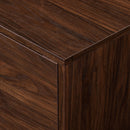 Contemporary 2 Door Minimalist TV Stand For TVs Up To 90" - Dark Walnut