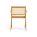 Chandigarh Arm Dining Chair With Natural Cane Design (Set of 2)