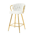 Modern Design High Stool With Plated Legs (Set of 2)