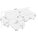 Teddy Fleece Creative Sofa Can Be Assembled Into A Two-Seater Sofa Plus A Single Couch With Three Waist Pillows To Perfectly Stretch Your Waist For Small Apartment Bedroom Spaces