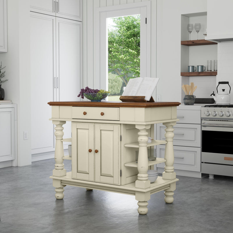 Montauk - Kitchen Island - Wood - White