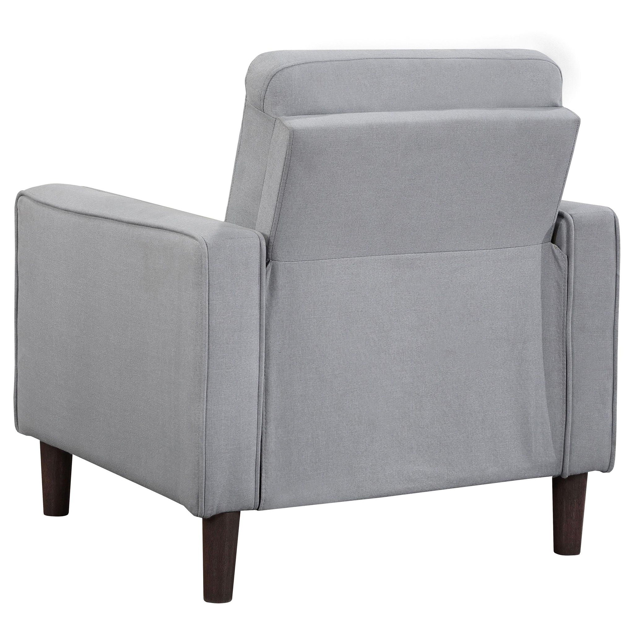 Bowen Upholstered Track Arm Tufted Accent Chair Grey - Atlantic Fine Furniture Melbourne FL