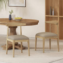 Mid Century Modern Dining Chair Set With Upholstered Seating