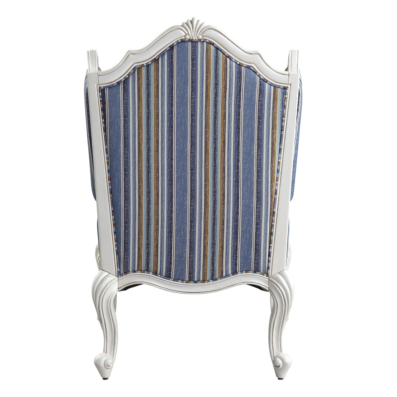 Ciddrenar - Chair - Fabric & White Finish - Atlantic Fine Furniture Inc