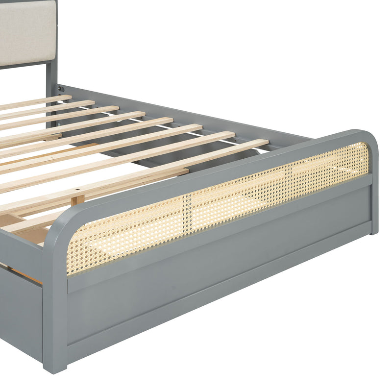 Platform Bed With Trundle And 2 Drawers