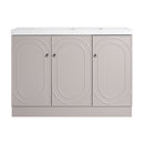 Contemporary Freestanding Bathroom Vanity With Resin Sink & Soft-Close Cabinet Doors