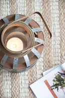 Decorative Lantern With Handle, Wooden Lantern For Indoor Outdoor, Home Garden Wedding