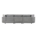 Modern 3 Seater Upholstered Sofa With Curved Design