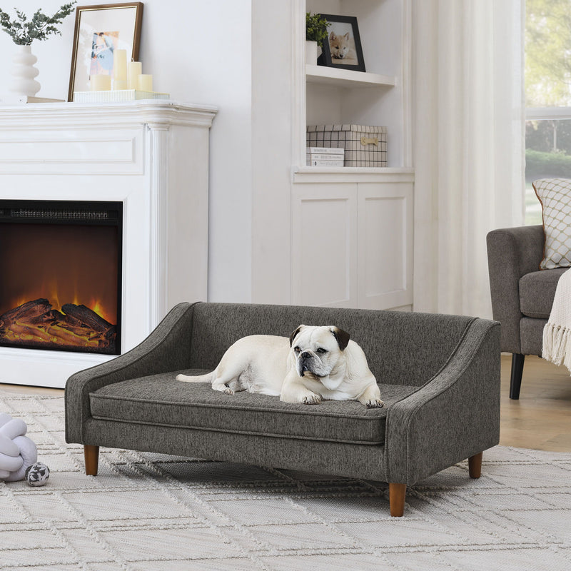 Modern Durable Elevated Dog Sofa Bed With Irregular Armrest Design