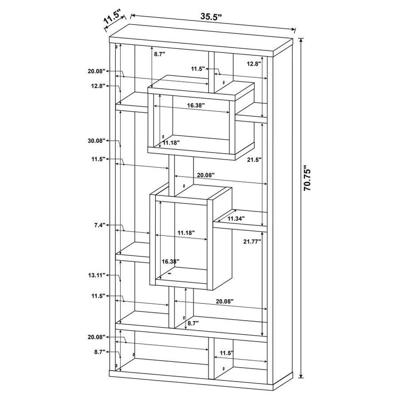 Corey - 8-Shelf Bookshelf