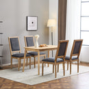 French Country Style Dining Chair With Upholstered Seating And Fluted Legs