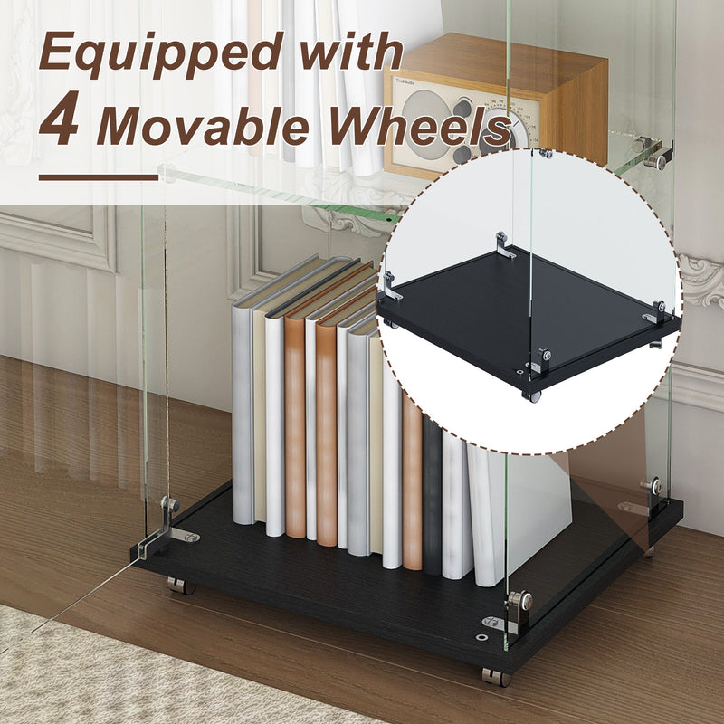 Premium 5 Tier Glass Display Case With 5 Dynamic LED Modes